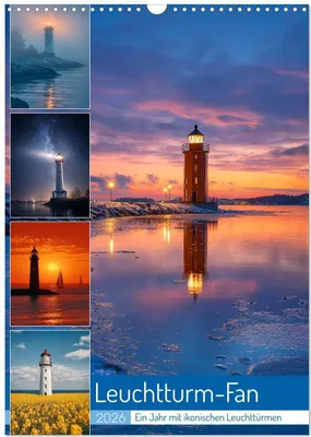 Produktbild von Leuchtturm-Fan (Wandkalender 2026 DIN A3 hoch), CALVENDO Monatskalender