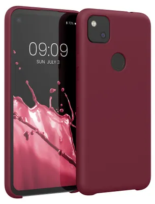 Produktbild von kwmobile Handyhülle für Google Pixel 4a Hülle - Case Silikon - Kabelloses Laden - Schutzhülle Cover in Rhabarber Rot