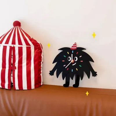 Produktbild von Wanduhr Cartoon Leise Bewegung Kohlekugel Elf Dekorative Wanduhr für Wohnzimmer