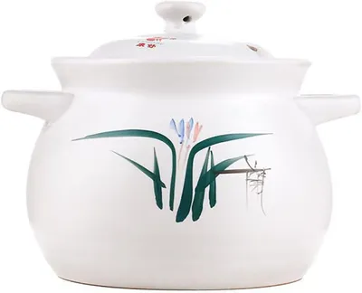 Productafbeelding van Handgemaakte Stoofpan - Braadpan Deksel - Langzaam Koken - Natuurlijke Klei - 5 Liter - Aardetint