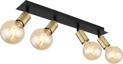 Produktbild von Globo Lighting Strahler Metall schwarz matt, 4x E27