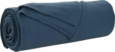 Image de vidaXL Jeté de lit bleu marine 210 x 140 cm Fleece