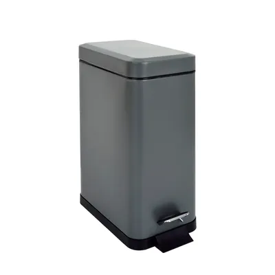 Image de SVITA STM10 Poubelle à pédale 10l incl. seau intérieur Couvercle Softclose Gris