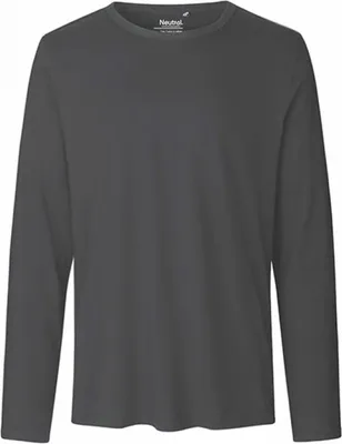 Produktbild von Neutral O61050 | Herren Long Sleeve T-Shirt / 100% Fairtrade-Baumwolle - Farbe: Charcoal - Größe: L