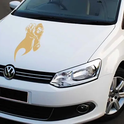 Produktbild von Aufkleber - Autoaufkleber "Reaper" Skull 60cm x 31cm gold - Tuning Carystyling Heckscheibe Auto