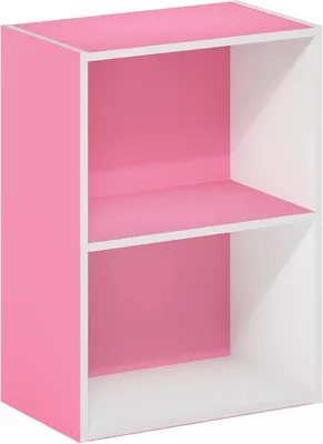 Immagine prodotto di Libreria con ripiani aperti, 2 ripiani, rosa/bianco