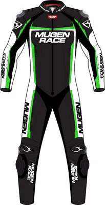 Zdjęcie produktu dla MUGENRACE Ohvale perforowany dziecięcy skórzany kombinezon motocyklowy 1-częściowy, czarny/biały/niebiesko-żółty, 128
