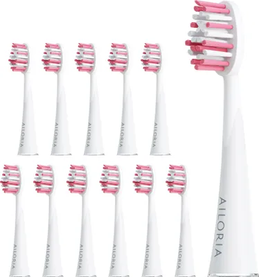 Zdjęcie produktu dla AILORIA SHINE BRIGHT - Zestaw 12 wymiennych główek szczoteczki Extra Clean ROSA