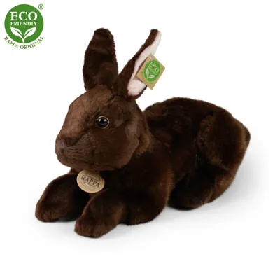 Zdjęcie produktu dla RAPPA Brązowy pluszowy królik leżący 36 cm ECO-FRIENDLY