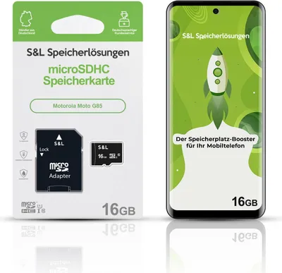 Produktbild von microSD Speicherkarte S&L für Motorola Moto G85 - Speicherkapazität: 16 GB
