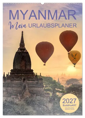 Immagine prodotto di MYANMAR - Il mio pianificatore di vacanze (calendario da parete 2027, formato DIN A2 verticale), calendario mensile CALVENDO