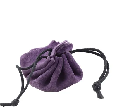 Produktbild von Lederbeutel - Kleingeldbeutel - Leckerlibeutel - Tabakbeutel violett