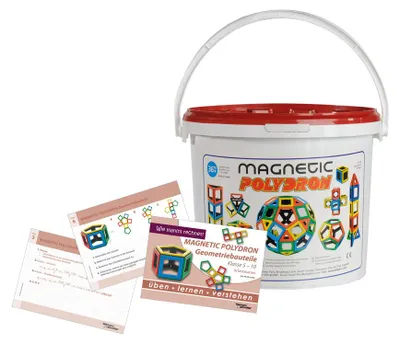 Produktbild von Magnetic Polydron 3D-Geometriebauteile Klassensatz A 184 Teile