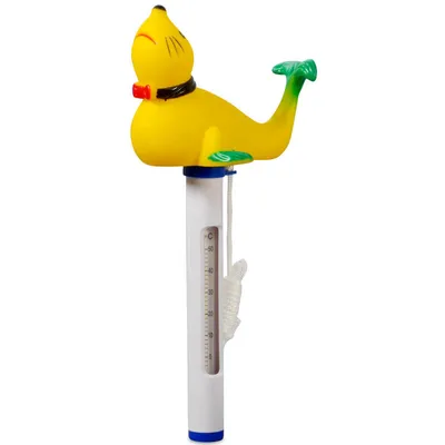 Produktbild von Thermometer mit Seelöwen-Motiv, schwimmend, °C/°F Anzeige, mit Befestigungsschnur für Pool, Spa & Whirlpool