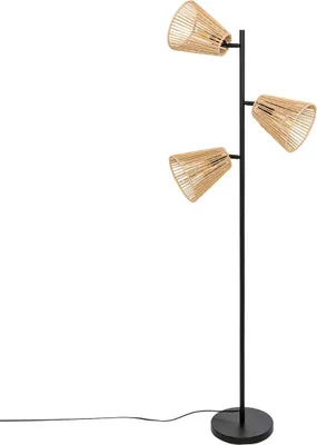 Zdjęcie produktu dla Lampa stojąca boho GIADA, 3 obrotowe klosze, 150 cm