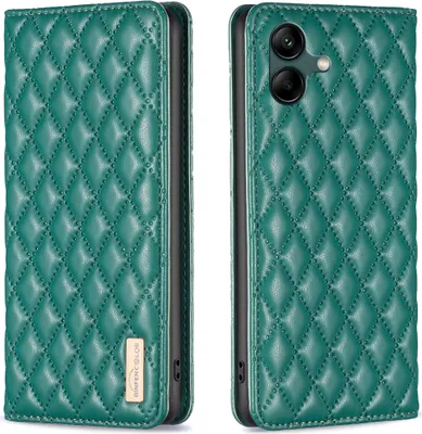 Produktbild von Galaxy A04 4G Hülle, Elegant Bookstyle Flip Leder Kartenfächer Schutzhülle mit Ständer für Samsung Galaxy A04 4G Grün