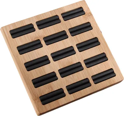 Produktbild von Ring-Aufbewahrungshalter, stabile Konstruktion, quadratische Form, glatte Kante, umweltfreundlich, gratfrei, dekoratives Holz, 15 Schlitze, Ring-Display, Vitrine, Organizer-Tablett, Haushaltsbedarf