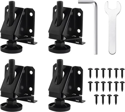 Produktbild von 4 Stück Höhenverstellbare Möbelfüße aus Metall für Schwerlastanwendungen