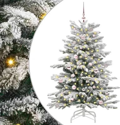 Zdjęcie produktu dla Maison Exclusive – Sztuczna choinka świąteczna z rozkładanym stelażem, biała, 150 cm, z PE i PVC