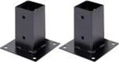 Obrázek produktu pro Alberts 4 x Aufschraubhülse für Vierkantholzpfosten, 91x91 mm, verzinkt, schwarz kunststoffbeschichtet, Topfhöhe 150 mm