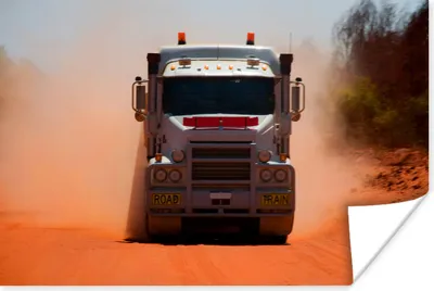 Produktbild von MuchoWow® Poster Robuster Lkw fährt im Sand 180x120 cm - Fotoplakat
