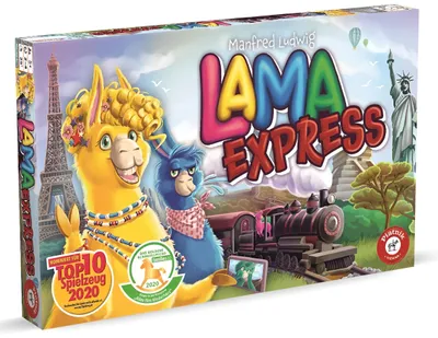 Zdjęcie produktu dla Piatnik - Lama Express Game Gra planszowa dla dzieci Odkryj planszę