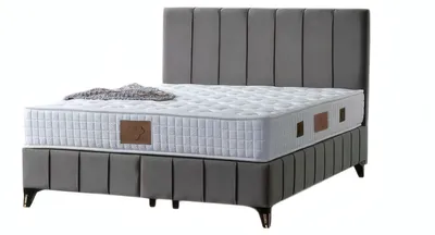 Obrázek produktu pro Čalouněná postel 180x200cm manželská postel s úložným prostorem postel s pružinovým boxem designová postel