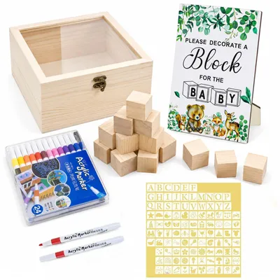 Produktbild von Holzspielset für Babyparty mit 176 Teilen