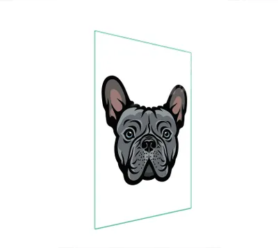 Produktbild von Glasschneidebrett 35x52 Hund