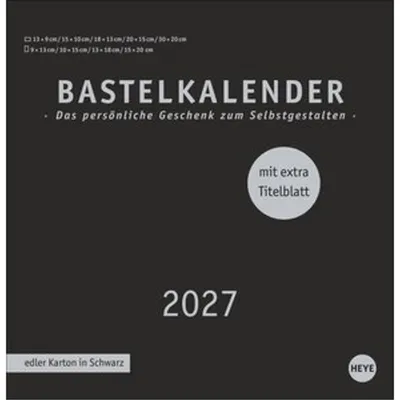 Produktbild von Premium-Bastelkalender schwarz groß 2027