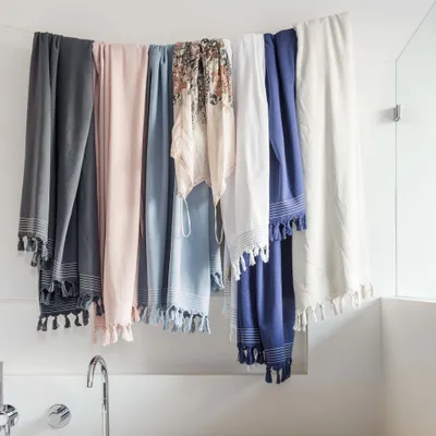 Produktbild von Walra Hamamtuch 100 x 180 cm | Saunatuch aus 100% Baumwolle in 6 Farben, FARBE WÄHLEN:weiß