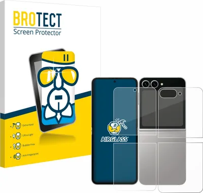 Produktbild von BROTECT Schutzglas für Samsung Galaxy Z Flip 6 (Display+Rückseite) Schutzfolie Panzer Folie Glas Display Schutz klar