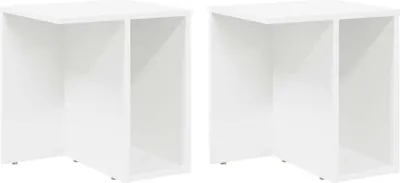 Obrázok produktu pre vidaXL Bočný stolík 2 ks biely 37 x 32 x 40 cm Materiál na báze dreva