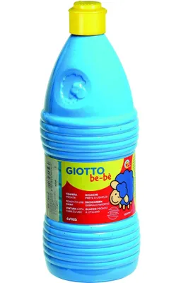 Produktbild von GIOTTO be-bè Temperafarbe, malfertige Farben, für Kinder ab 2, 1000 ml - cyan blau