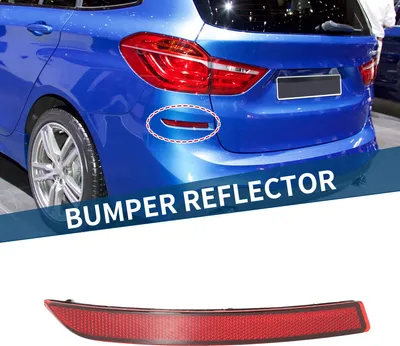 Image de N°63147850601 Réflecteur De Pare-Chocs Pour Bmw Série 2 Tourer F45 F46 2013-2019 Réflecteur De Pare-Chocs Arrière Gauche Marqueur Latéral En Plastique Durable 1 Pièce Rouge