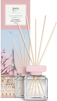 Produktbild von ipuro ESSENTIALS Sweet Paris, Duftflasche, Schilfaroma-Diffusor, 0,1 l