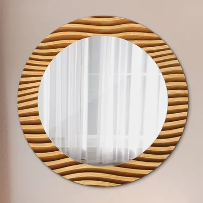 Produktbild von Spiegel - Mirror zum Wandspiegel Schlafzimmer – Schminkspiegel- Sechseckig Geometrie- Ø60cm