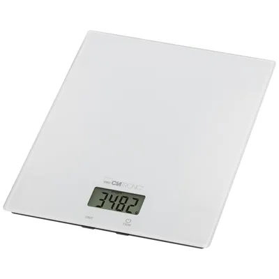 Produktbild von Clatronic® Küchenwaage digital | 1g Schritte | bis zu 5kg | Zuwiegefunktion | gr, lb:oz, ml + Cup Einheit | digitale Küchenwaage | KW 3820 weiß
