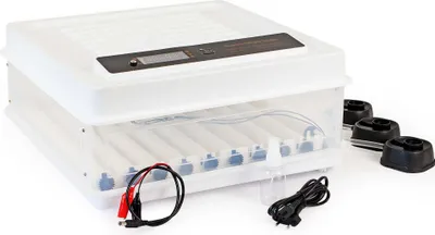 Zdjęcie produktu dla W pełni automatyczny inkubator powierzchniowy Fudajo na 64 jaja, inkubator 110 W z systemem obracania, inkubator z kontrolą temperatury i regulacją wilgotności, inkubator do jaj wylęgowych