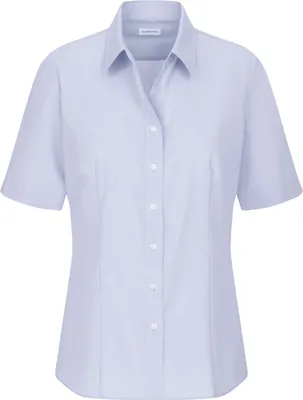 Produktbild von Seidensticker CITY-BLUSE Damen Kurzarm Kent Regular Hellblau 34