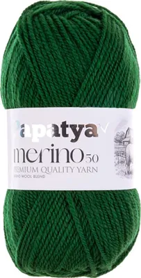Papatya Merino50 Winterwolle 100g Strickgarn 50% Wolle Oeko-Tex Häkelgarn Farbwahl gruen