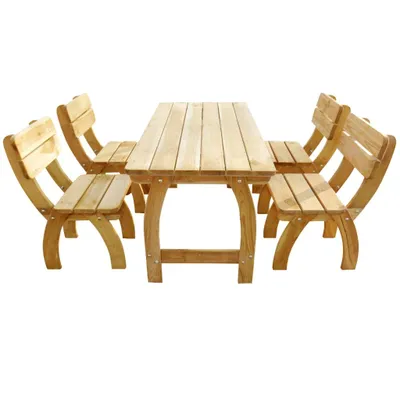 Immagine prodotto di set da pranzo da giardino da 5 pezzi Legno di pino impregnato
