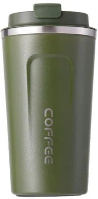 Image de Thermos portable en acier inoxydable de haute qualité - 380 ml, vert