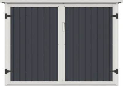 Produktbild von Anthrazit verzinkter Stahl-Fahrradschuppen 4 m² für 4 Fahrräder - NIKI