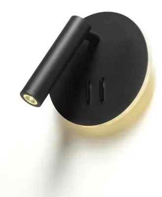 Productafbeelding van RED - DESIGN RENDL RENDL THALIA Wandlamp, zwart satijnacrylmateriaal, 230 V LED, 6+3 W, 3000 K, artikelnummer R13765