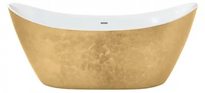 Produktbild von Casa Padrino Art Deco Badewanne freistehend Gold Modell He-Hyl 173 x 73 x 75 cm, Retro Antik Jugendstil Badewanne
