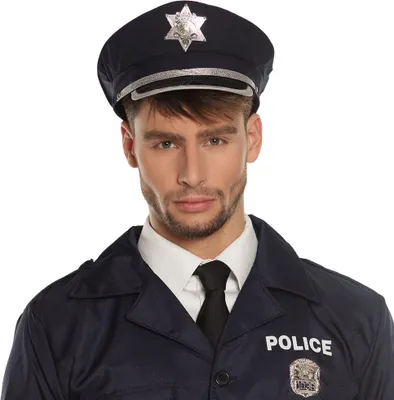 Productafbeelding van Boland: Pet voor politieagenten, sheriffhoed, kostuumaccessoire voor carnaval en themafeesten