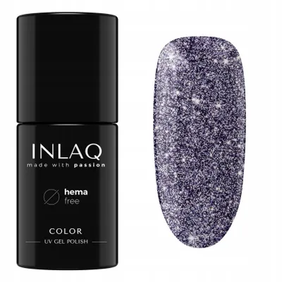 Zdjęcie produktu dla INLAQ Lakier Brokatowy Hybrydowy Flashing Capricorn 6ml HEMA Free