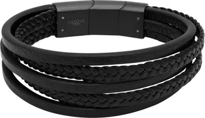 Produktbild von Armband Leder schwarz (Länge: 19cm)