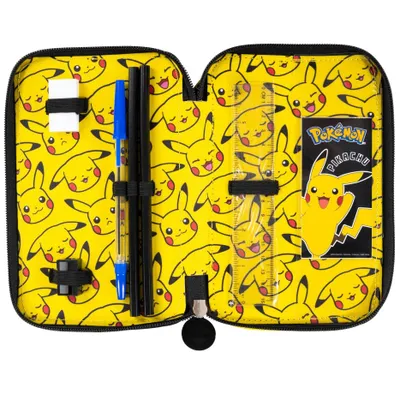 Obrázok produktu pre Trojitý peračník 3 priehradky s vybavením Pokemon Pikachu St. Majewski
